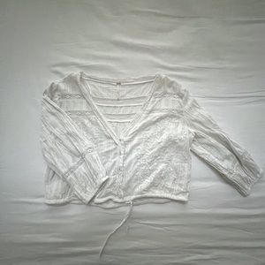 Free People Loose Fitting Long Crop with tie